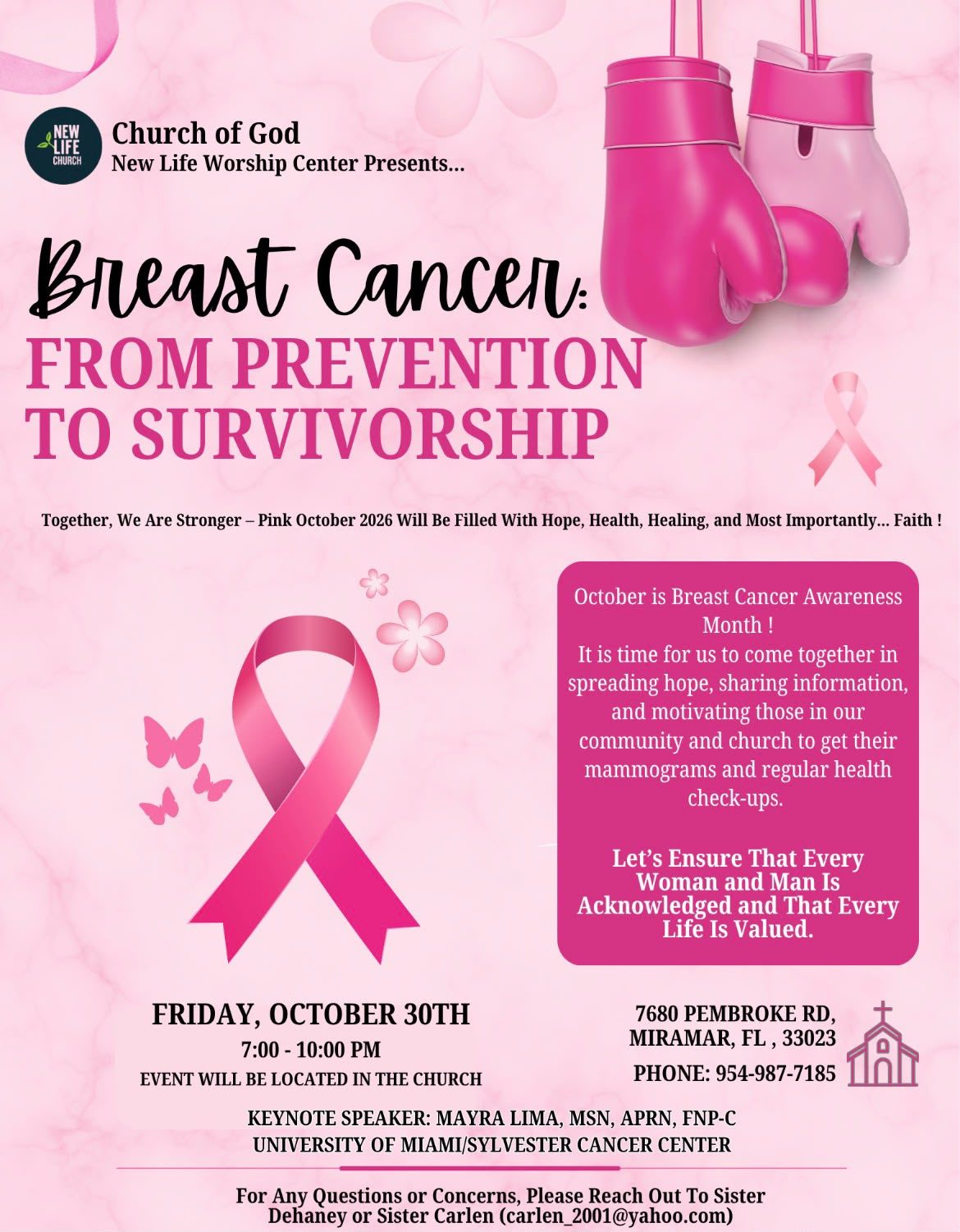 Breast Cancer Awareness Seminar event flyer